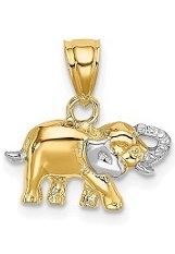 lovely small elephant two tone gold baby charm